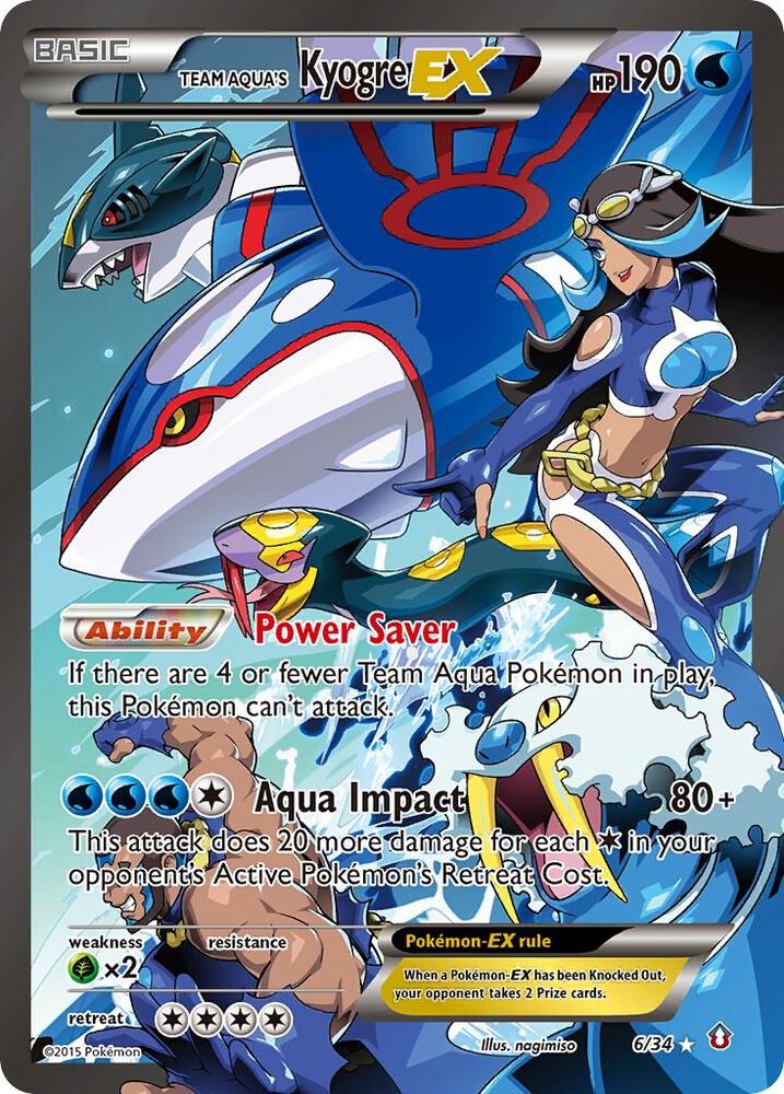 Team Aqua's Kyogre EX (6) Double Crisis (Ultra Rare)