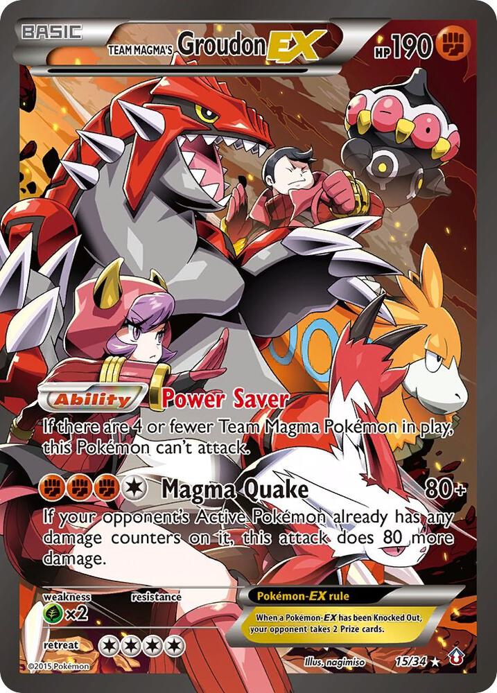 Team Magma's Groudon EX (15) Double Crisis (Ultra Rare)