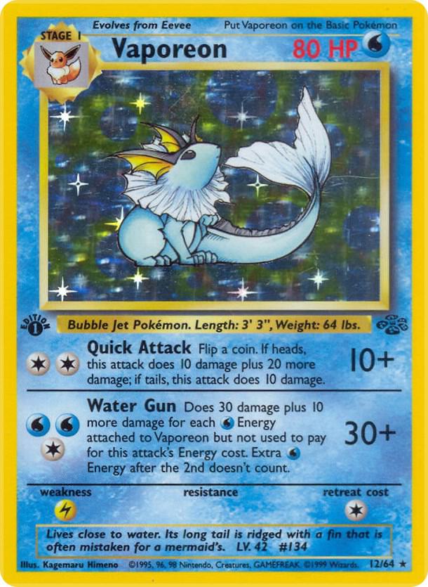 Vaporeon #12 Jungle (Holo Rare)