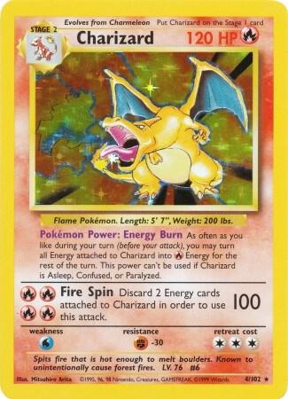 Charizard #4 102 Base Set (Holo Rare)