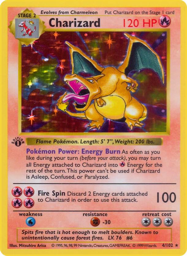 Charizard #4 102 Base Set (Shadowless) (Holo Rare)