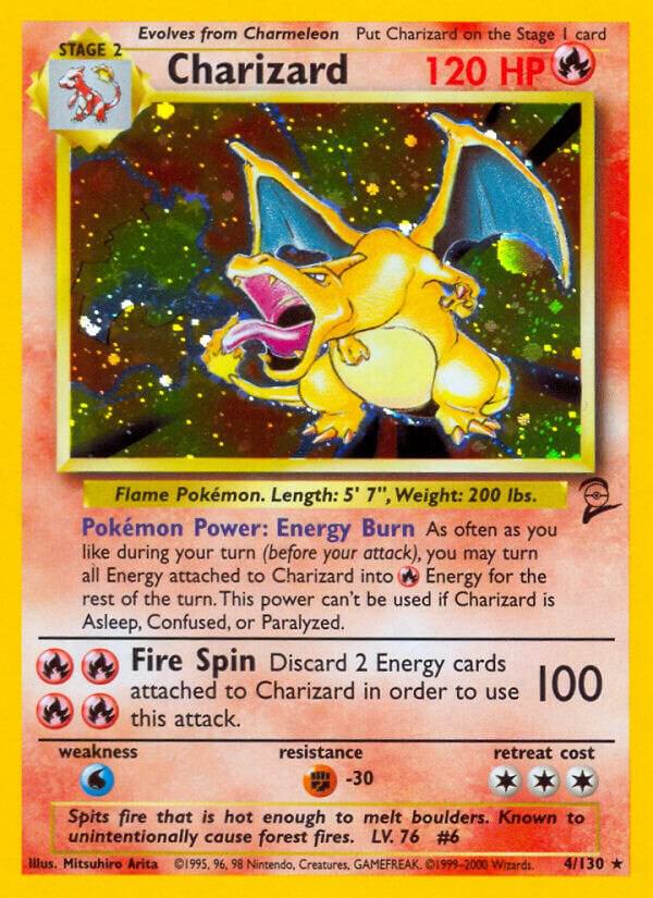 Charizard #4 130 Base Set 2 (Holo Rare)