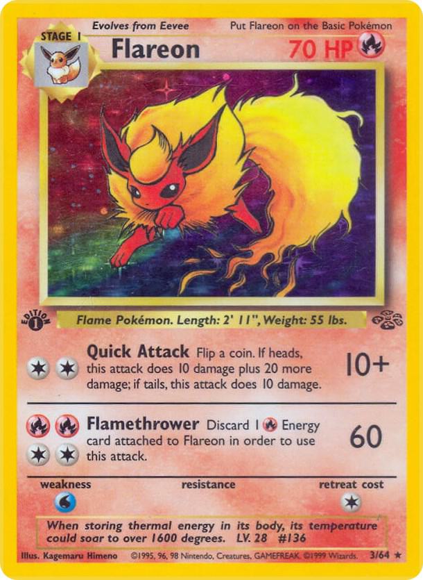 Flareon #3 Jungle (Holo Rare)