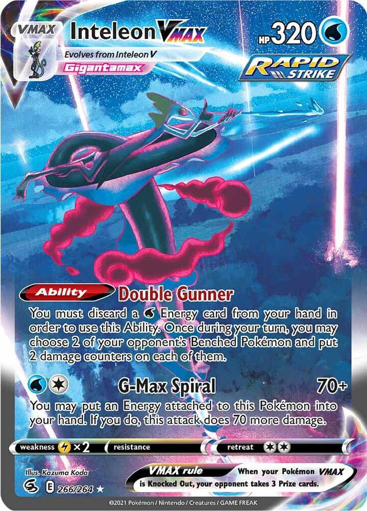 Inteleon VMAX #266 Fusion Strike (Secret Rare)