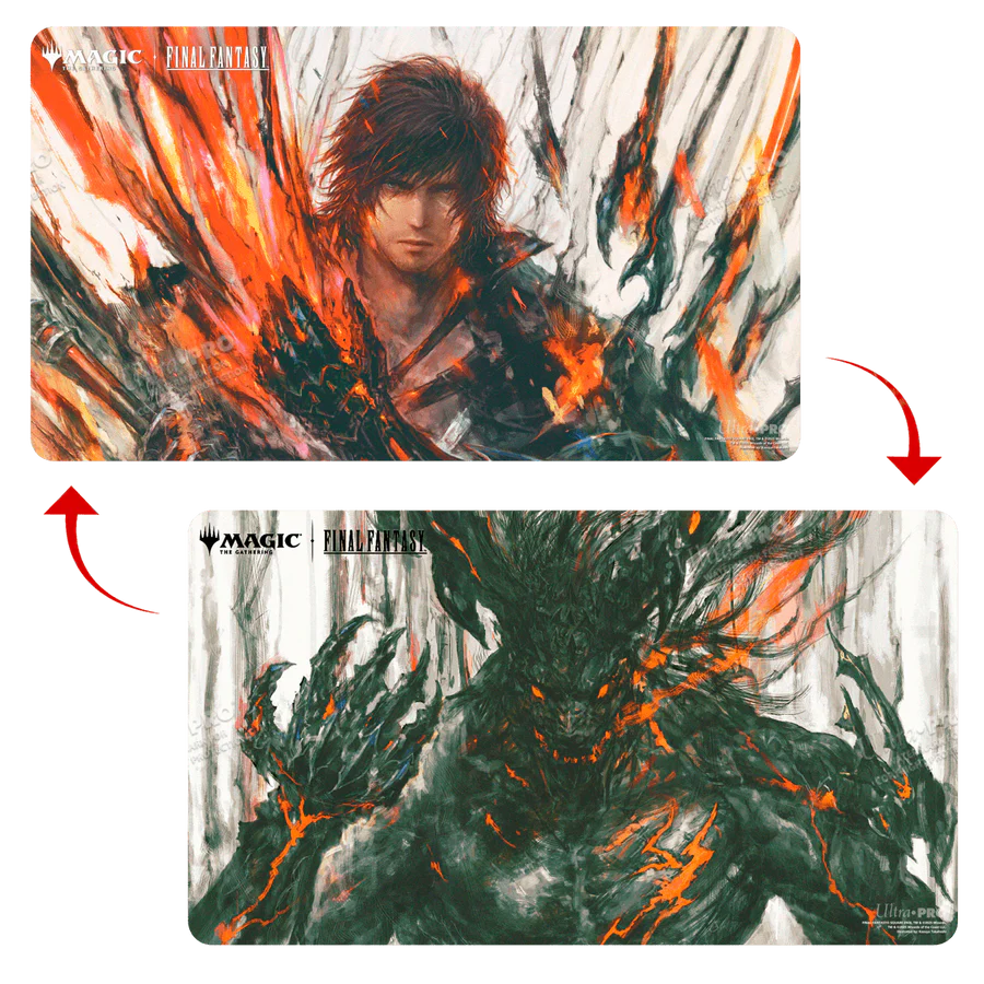 Magic The Gathering FINAL FANTASY Clive, Ifrit's Dominant Ifrit, Warden of Inferno Double Sided Playmat