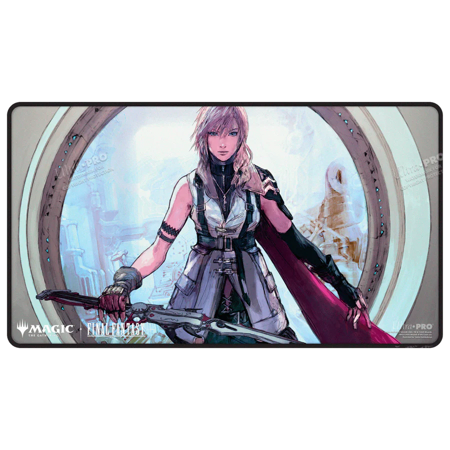Magic The Gathering FINAL FANTASY Lightning, Army of One Black Stitched Playmat