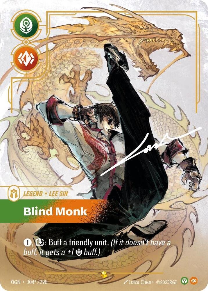 Riftbound Lee Sin Blind Monk Signature 304 Origins