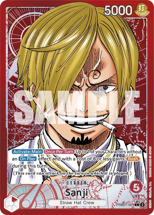 Sanji Leader (Alternate Art) #PRB01 001 (Premium Booster The Best )