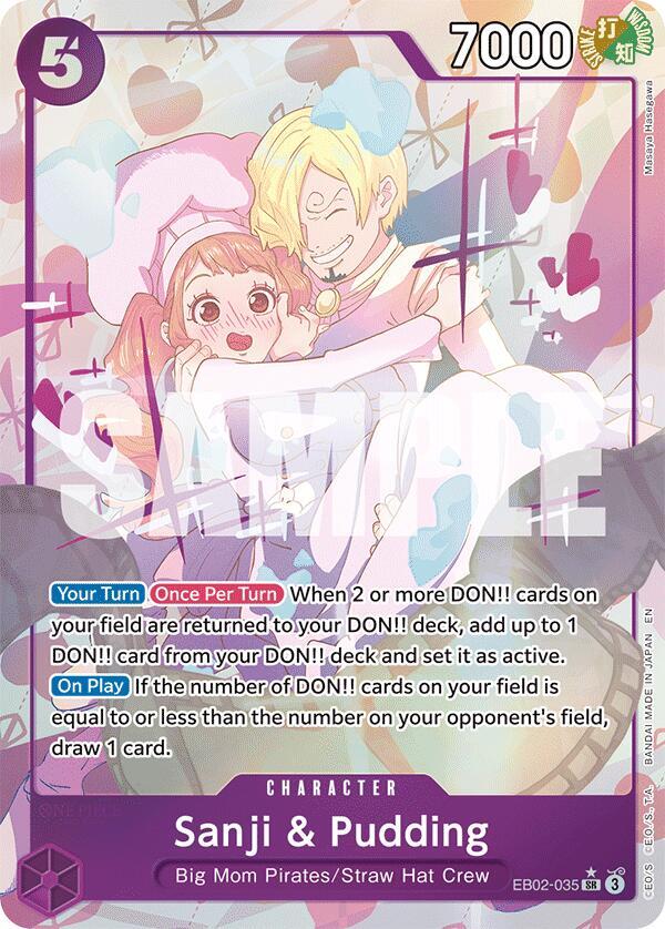 Sanji & Pudding (Alternate Art) #EB02 035 (Extra Booster Anime 25th Collection)