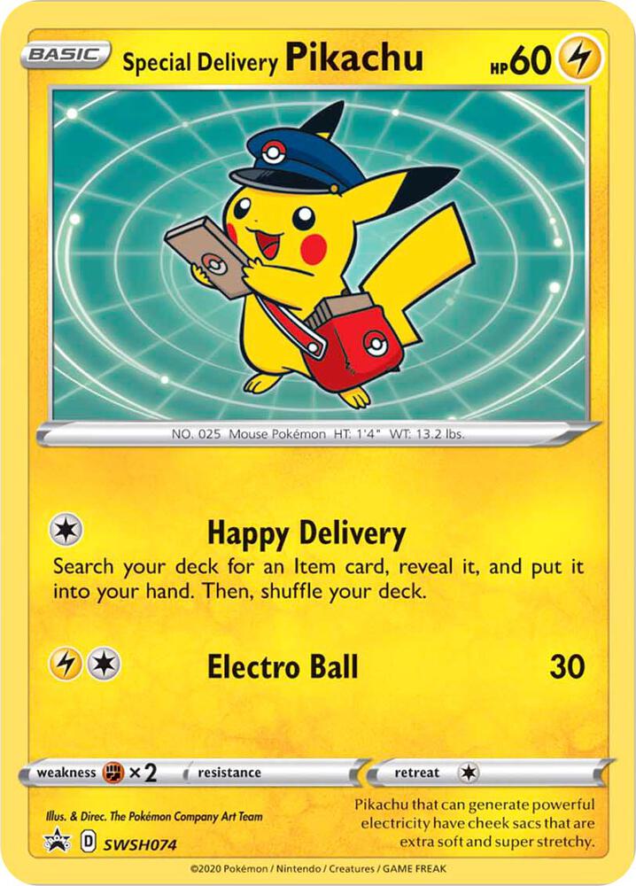 Special Delivery Pikachu SWSH074