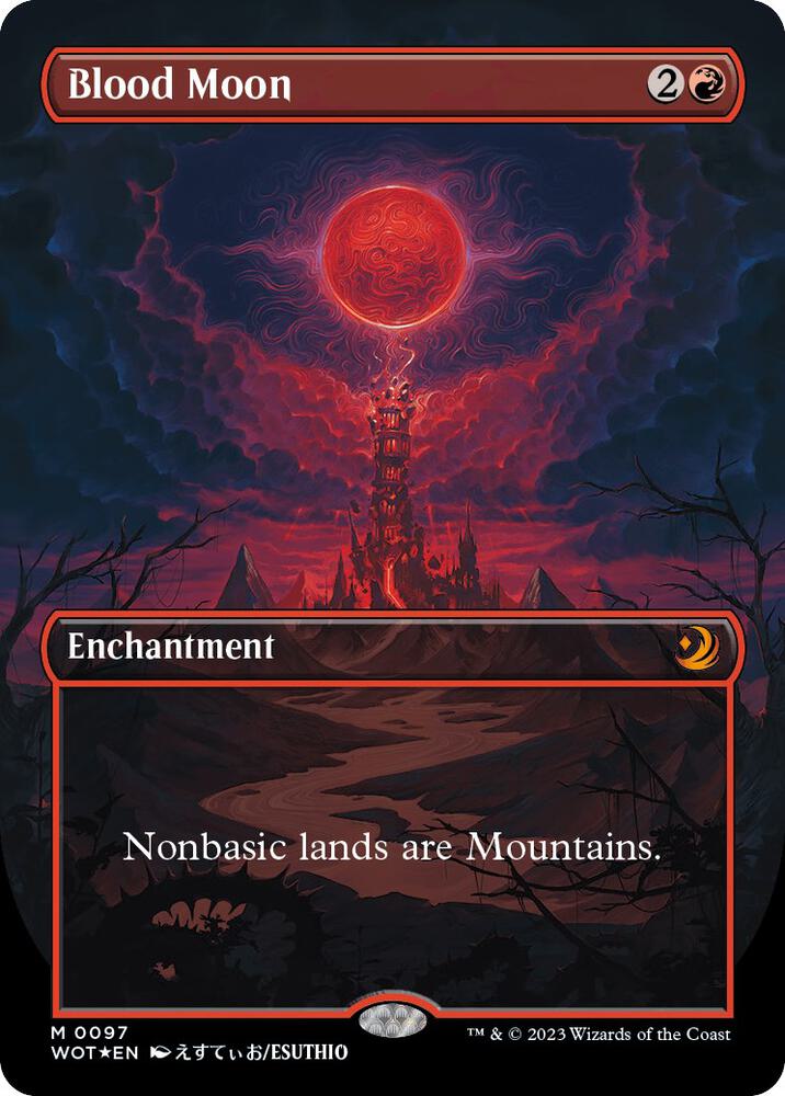 Blood Moon (Anime Borderless) (Confetti Foil) Wilds of Eldraine