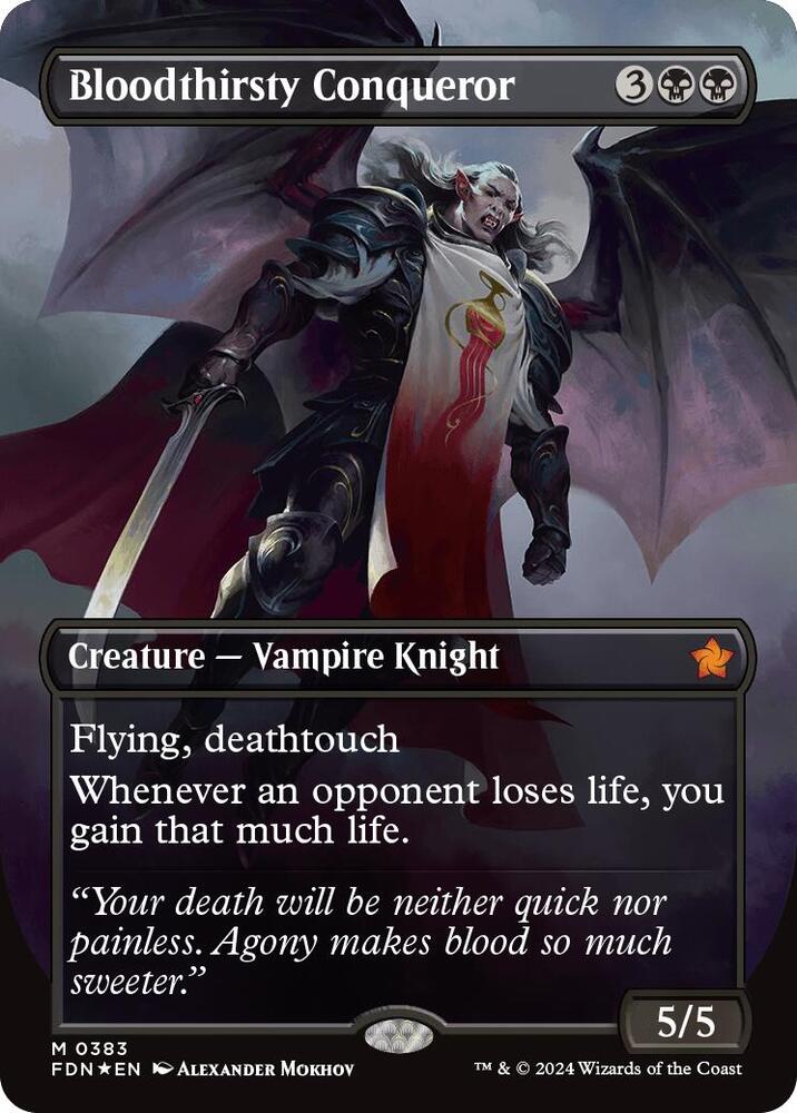 Bloodthirsty Conqueror (Borderless) (Mana Foil) Foundations