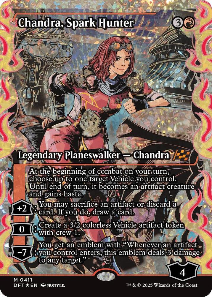 Chandra, Spark Hunter (Showcase) (Fracture Foil) #411