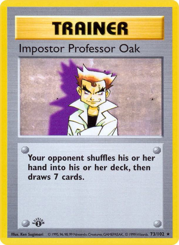 Impostor Professor Oak #73 Base Set (Shadowless)