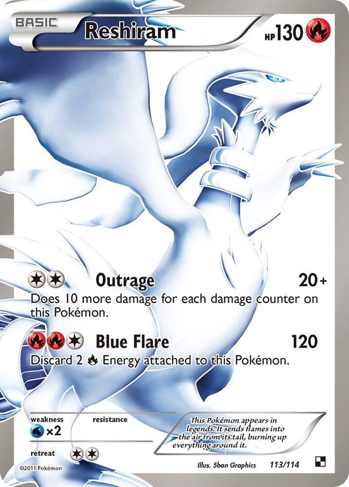 Reshiram (113 Full Art) Black and White