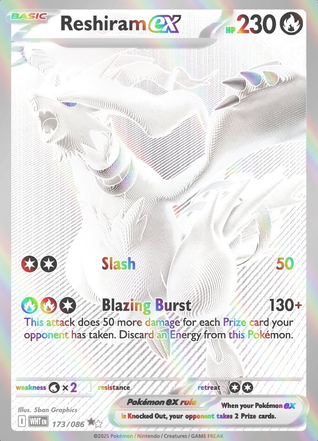 Reshiram ex White Rare