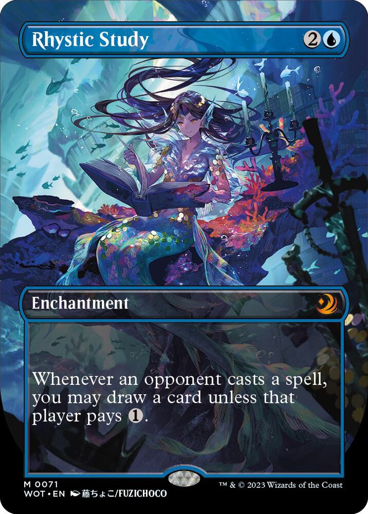 Rhystic Study (Anime Borderless) Wilds of Eldraine