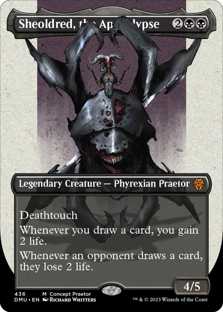Sheoldred, the Apocalypse (Concept Praetor) (Step And Compleat Foil) #436