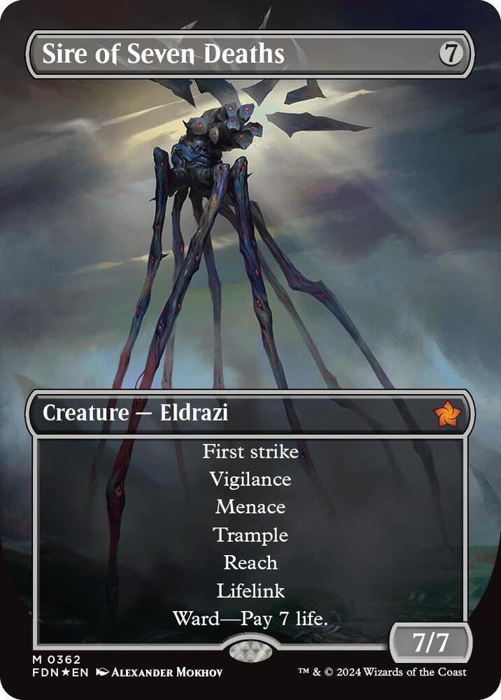 Sire of Seven Deaths (Borderless) (Mana Foil) Foundations