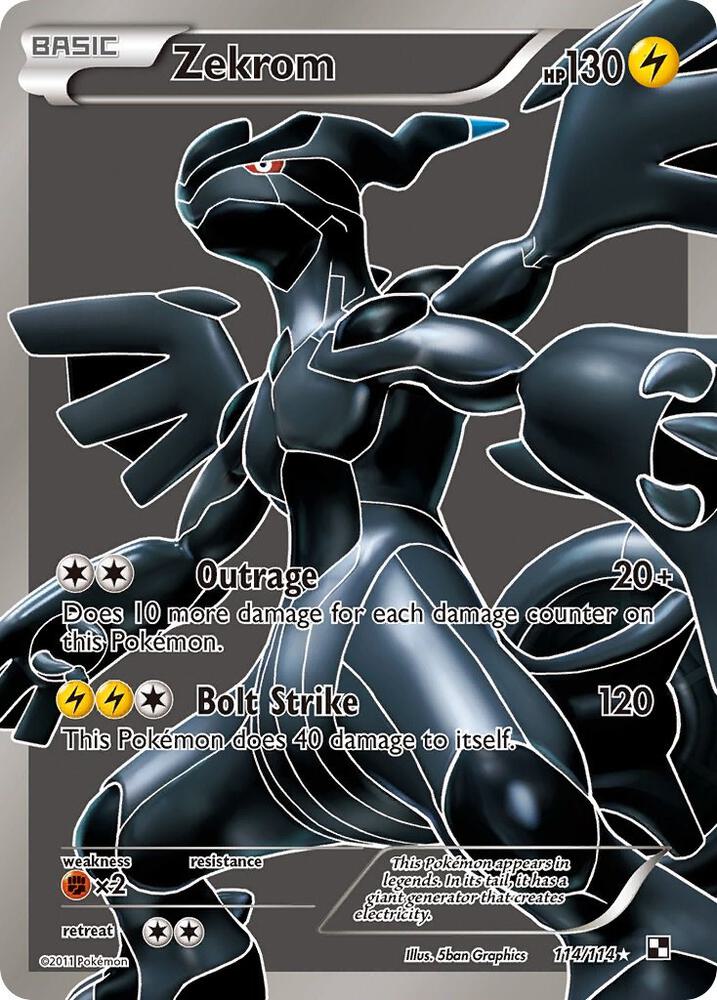 Zekrom (114 Full Art) Black and White