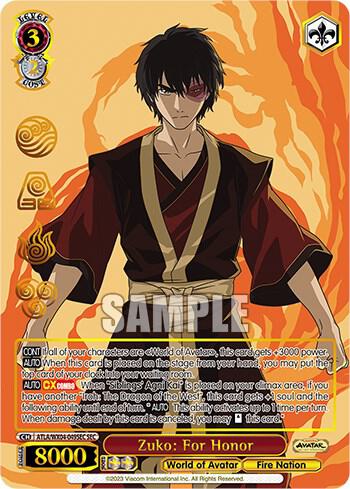 Zuko For Honor (SEC) Weiss Schwarz