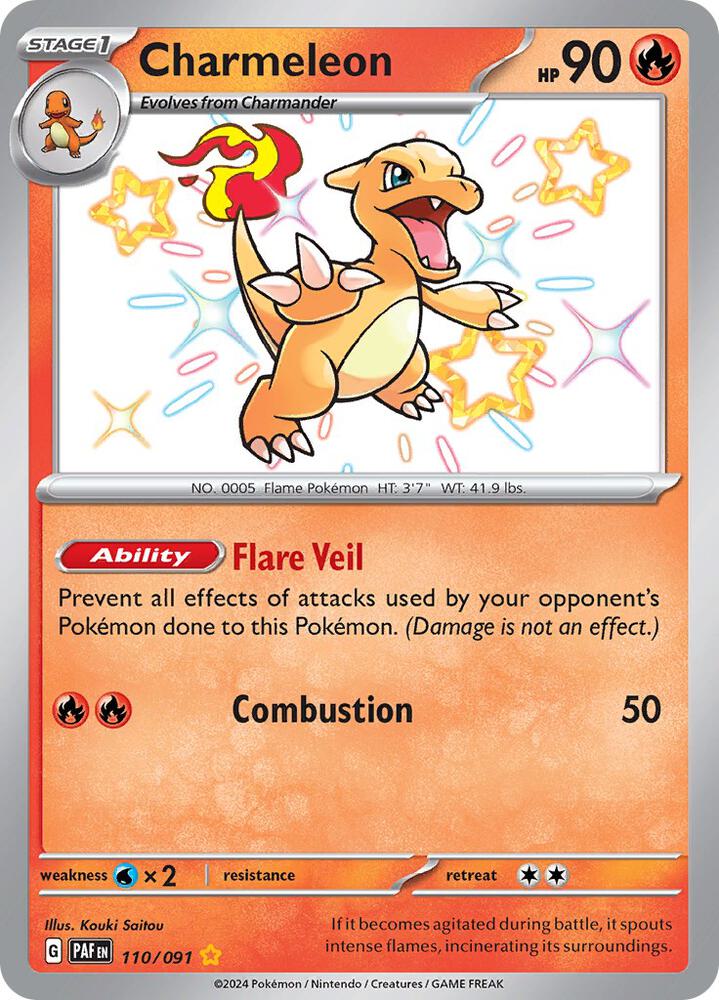 Charmeleon 110 Shiny Rare Paldean Fates