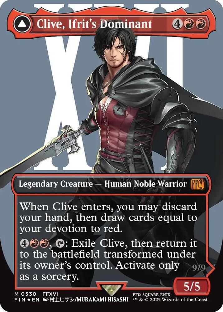 Clive, Ifrit's Dominant (Borderless) (Surge Foil) PSA 10