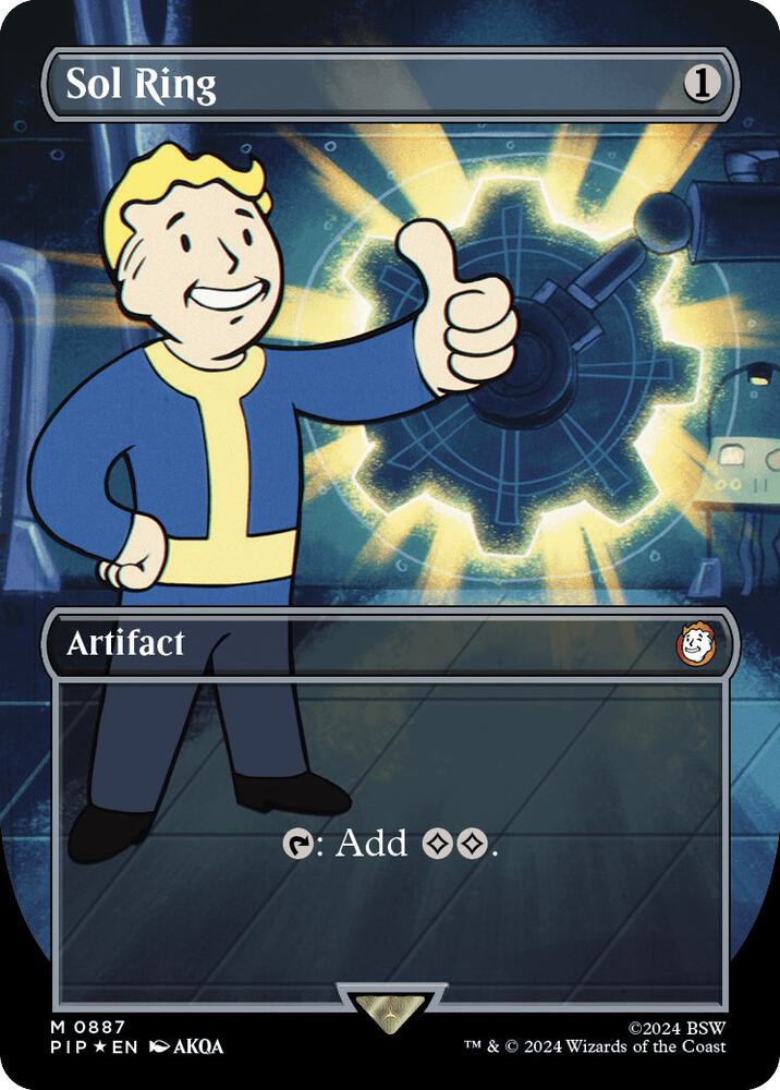 Sol Ring (Borderless) (Surge Foil) Universes Beyond Fallout