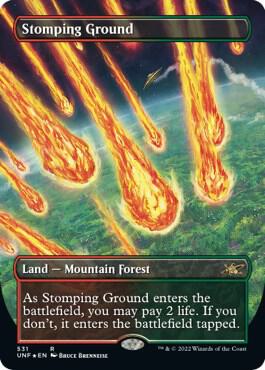 Stomping Ground (Borderless) (Galaxy Foil) Unfinity
