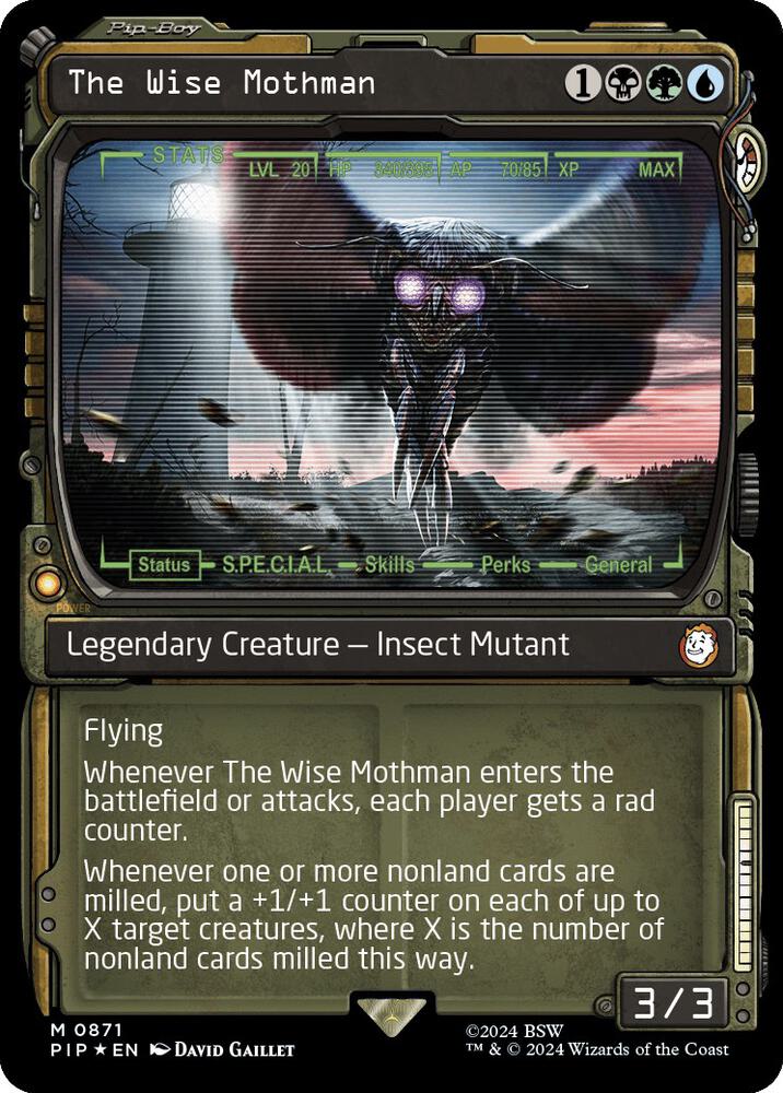 The Wise Mothman (Showcase) (Surge Foil) Universes Beyond Fallout