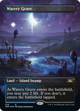 Watery Grave (Borderless) (Galaxy Foil) Unfinity