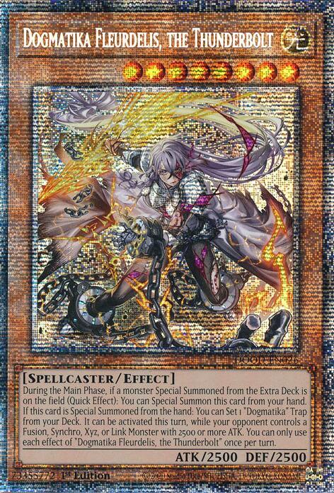 Dogmatika Fleurdelis, the Thunderbolt (Starlight Rare) Doom of Dimensions