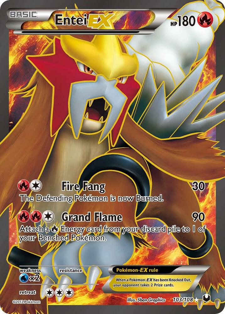 Entei EX (103 Full Art) Dark Explorers