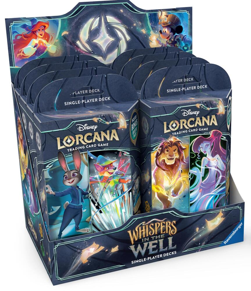 Lorcana Whispers in the Well Starter Deck Display