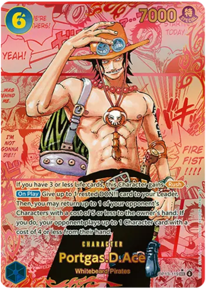 Portgas.D.Ace OP13 119 Red Super Alt Art