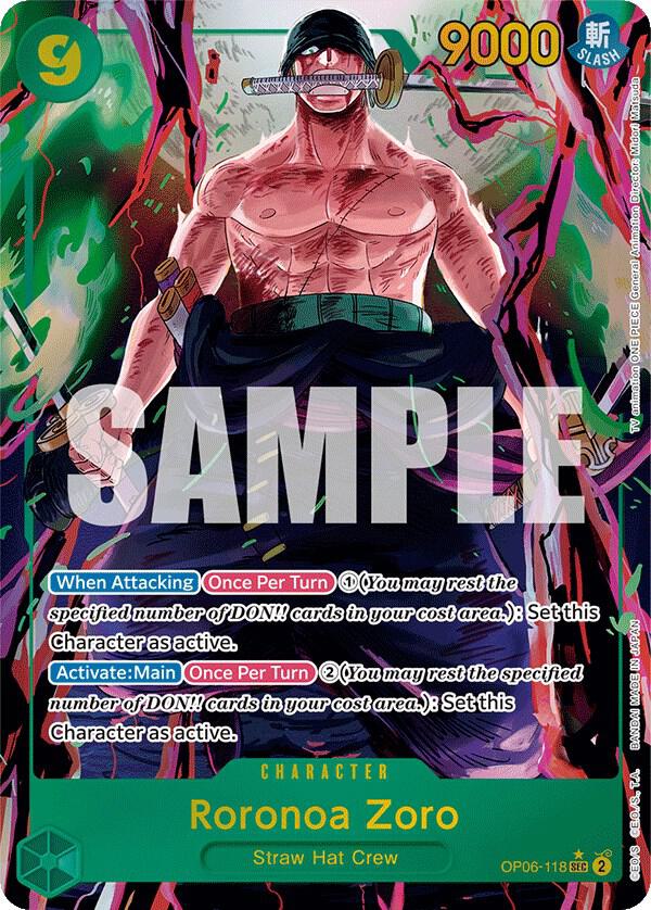 Roronoa Zoro (Alternate Art) Wings of the Captain (OP06)