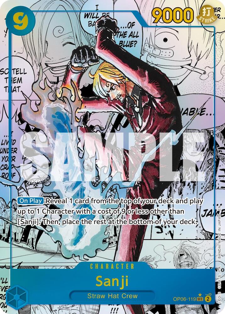 Sanji OP06 119 (Manga) Premium Booster The Best Vol. 2