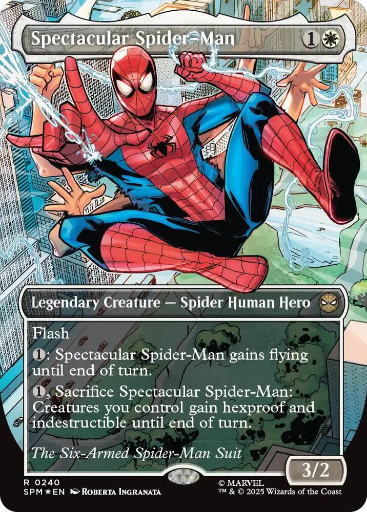 Spectacular Spider Man (0240) (Borderless) (Textured Foil) Marvel's Spider Man