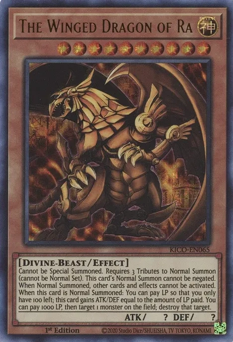 The Winged Dragon of Ra Yu Gi Oh
