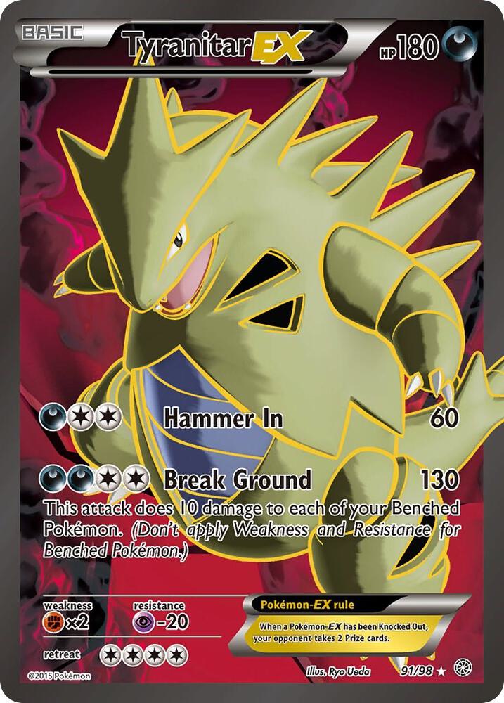 Tyranitar EX (91 Full Art) XY Ancient Origins