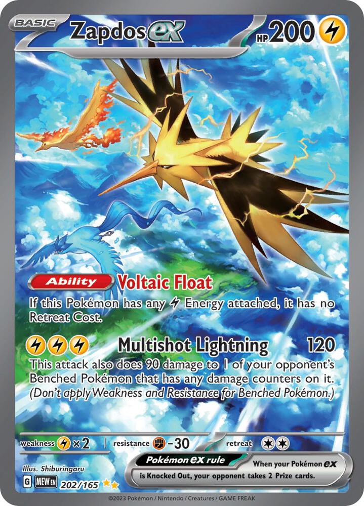 Zapdos ex #202 Scarlet & Violet 151