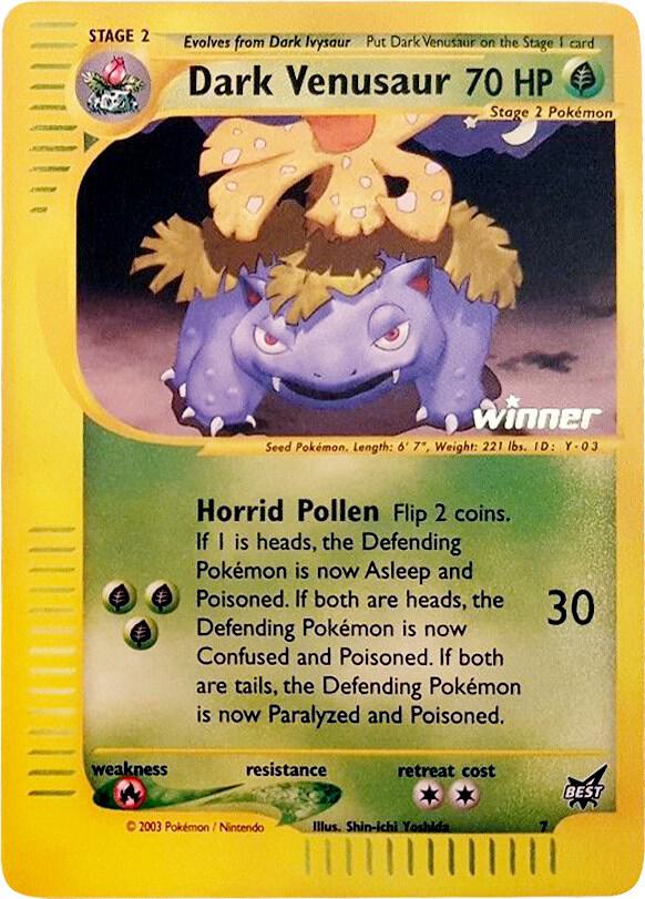 Dark Venusaur 7 [Winner] Best of Promos