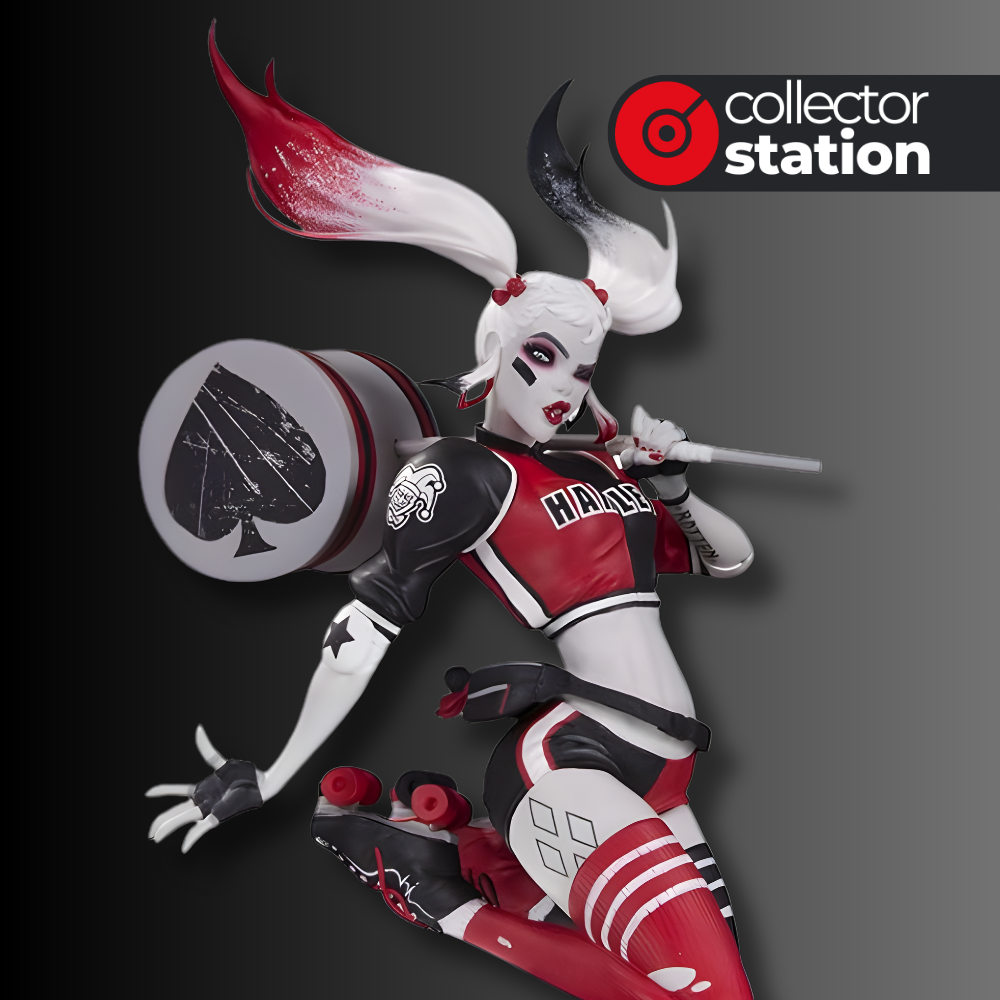 Harley Quinn Red White & Black Statue
