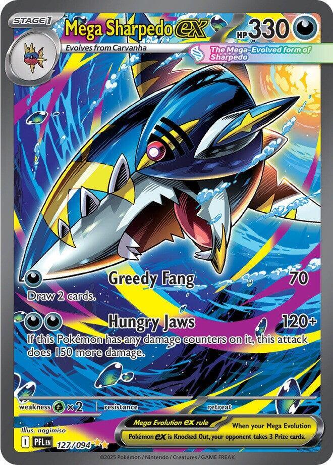 Mega Sharpedo ex 127 ME02 Phantasmal Flames