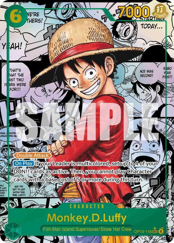 Monkey.D.Luffy (118) (Super Alternate Art) Carrying On His Will (OP13)
