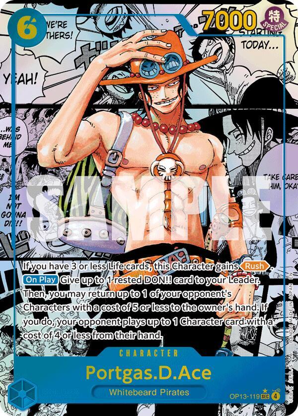 Portgas.D.Ace (119) (Super Alternate Art) Carrying On His Will (OP13)