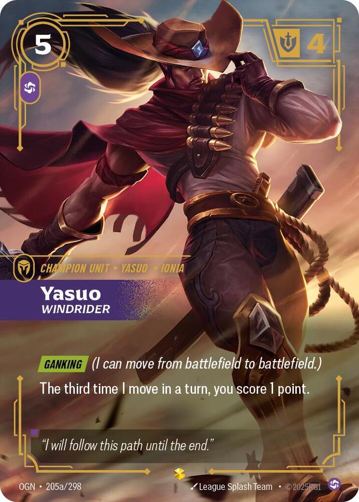 Yasuo Windrider (Alternate Art) Origins