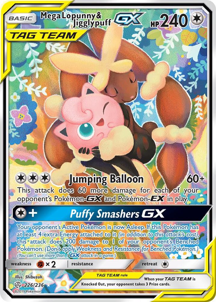 Mega Lopunny & Jigglypuff GX (Alternate Full Art) #226 SM Cosmic Eclipse