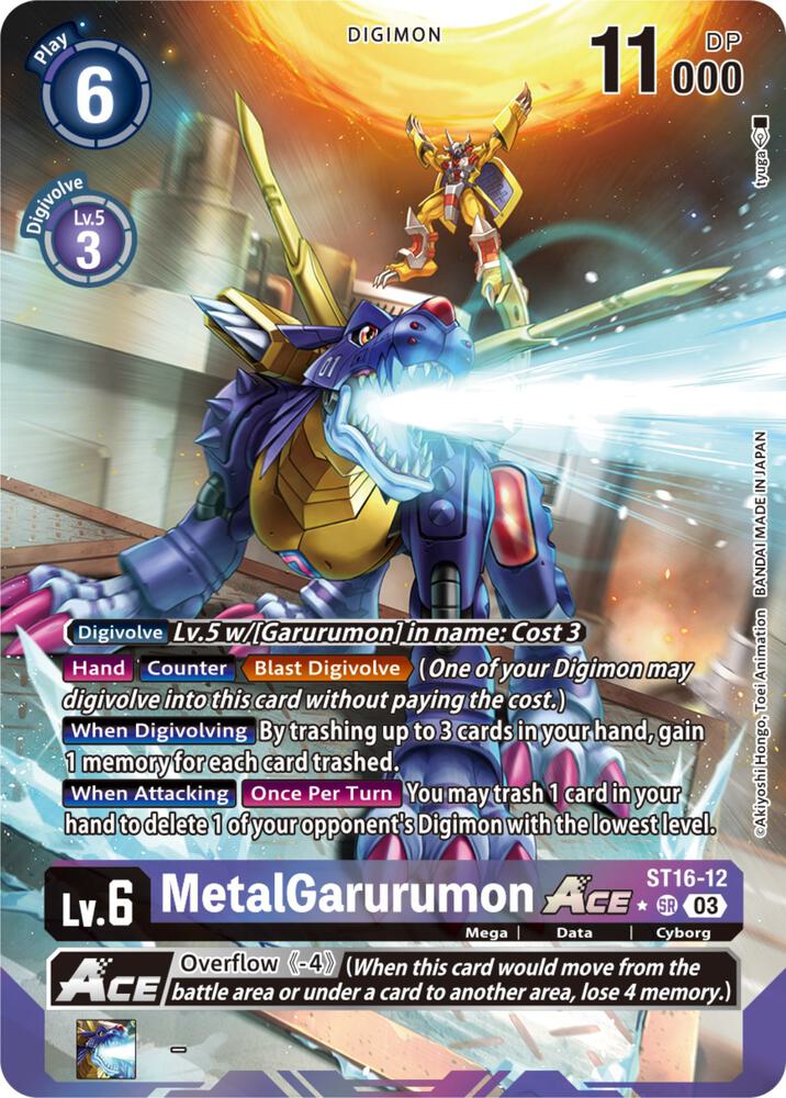 MetalGarurumon ACE (Alternate Art) #ST16 12 SR Starter Deck 16