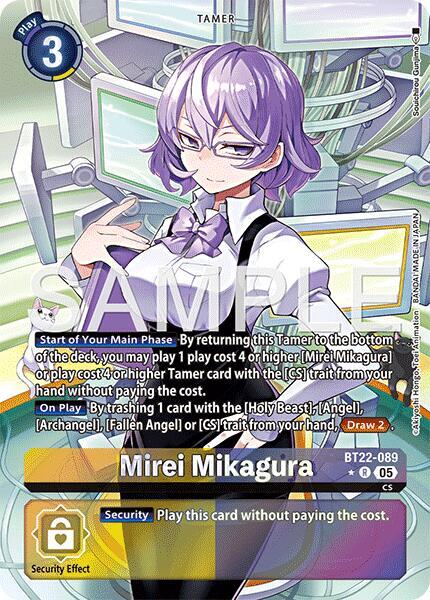 Mirei Mikagura (Alternate Art) #BT22 089 R Cyber Eden